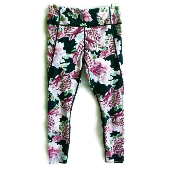 Athleta Run Free Garden Party Leggings Floral Pink - Picture 4 of 8